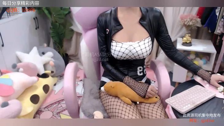 【白鹿姬ASMR】无声之皮衣网袜