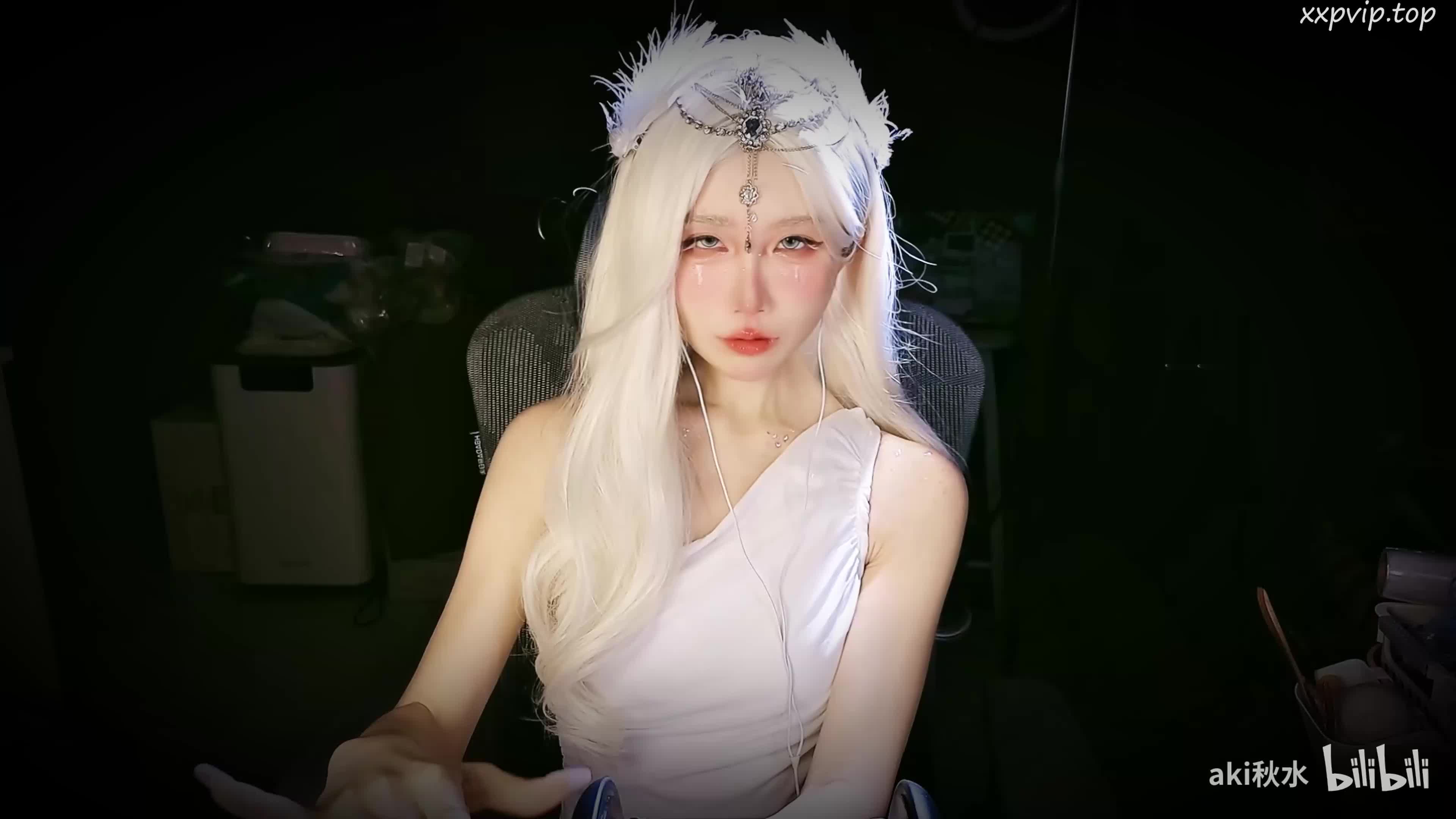【福利助眠】Aki秋水充电福利ASMR助眠系列之温柔神女の催眠课程风铃史莱姆噗噗口水画